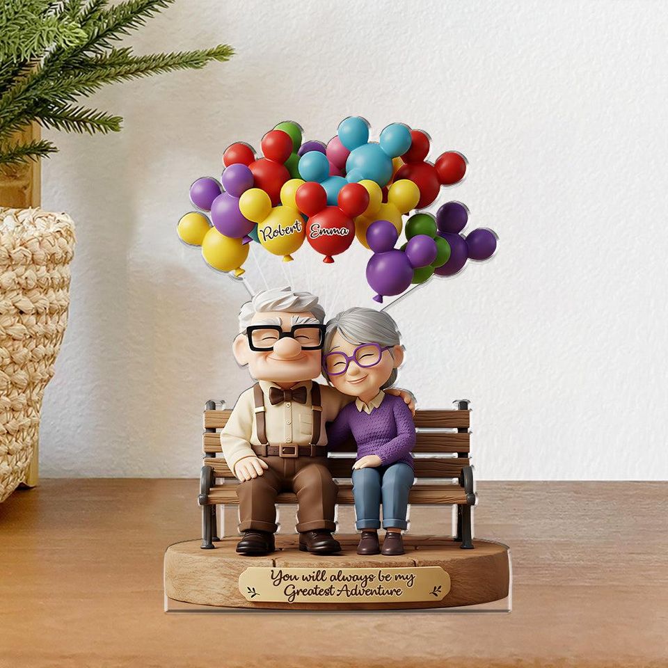 Custom Carl & Ellie Couple Acrylic Plaque | Custom Anniversary  Wedding Gift