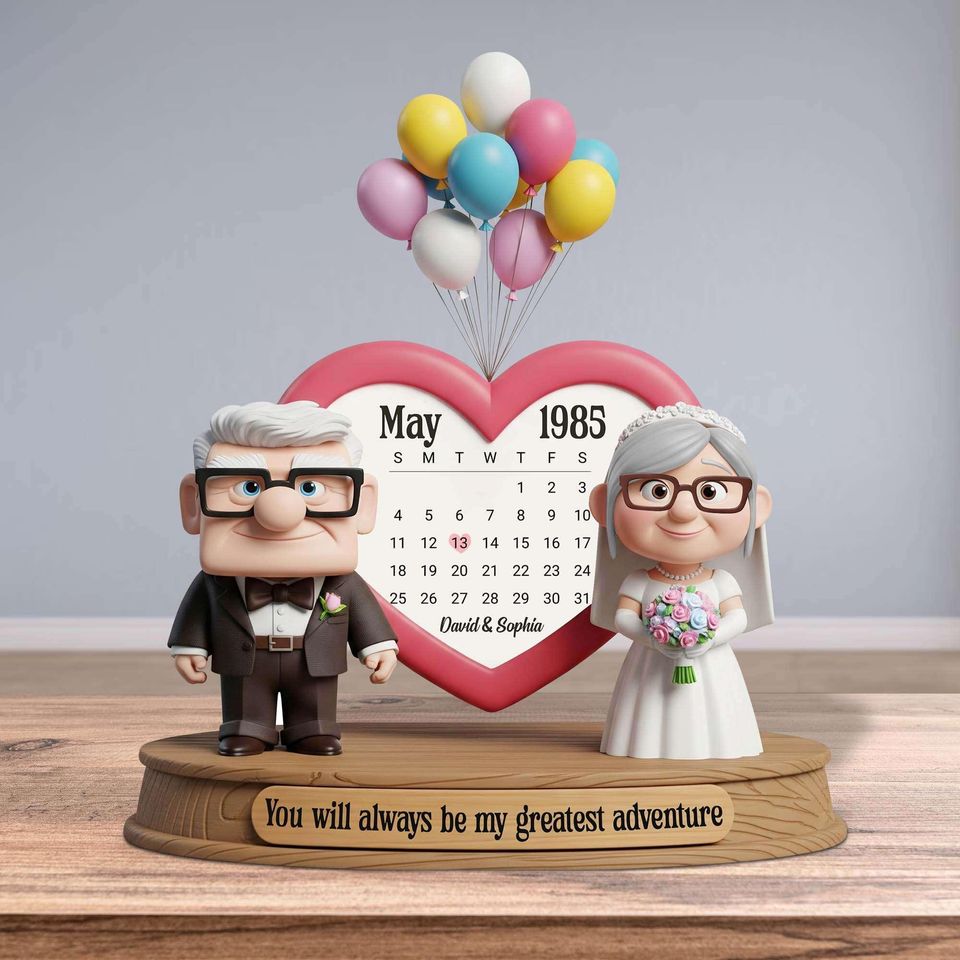 Custom Carl & Ellie Couple Acrylic Plaque | Custom Anniversary  Wedding Gift