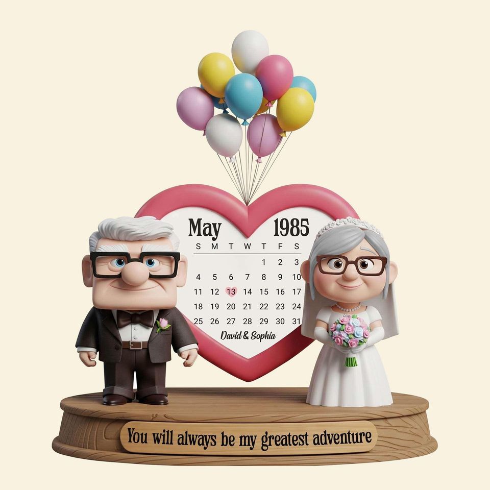 Custom Carl & Ellie Couple Acrylic Plaque | Custom Anniversary  Wedding Gift