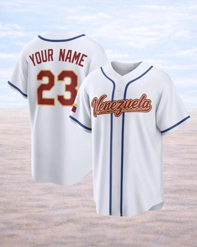 Custom White Venezuela Jersey 2026 World Baseball Classic, Limited Baseball Shirt Men Youth Size, Personalized Venezuela Jersey