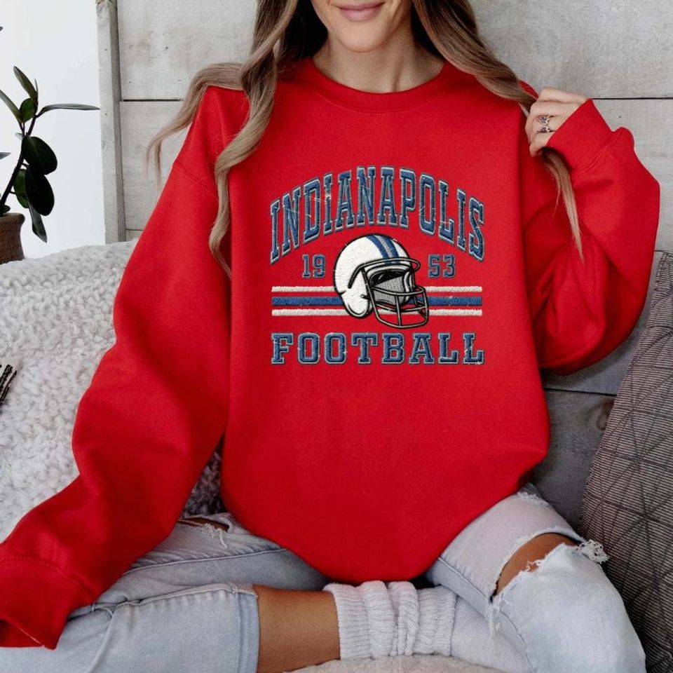 Embroidered  Oversized Sweatshirt, Unisex College Sweater, Vintage Streetwear Pullover