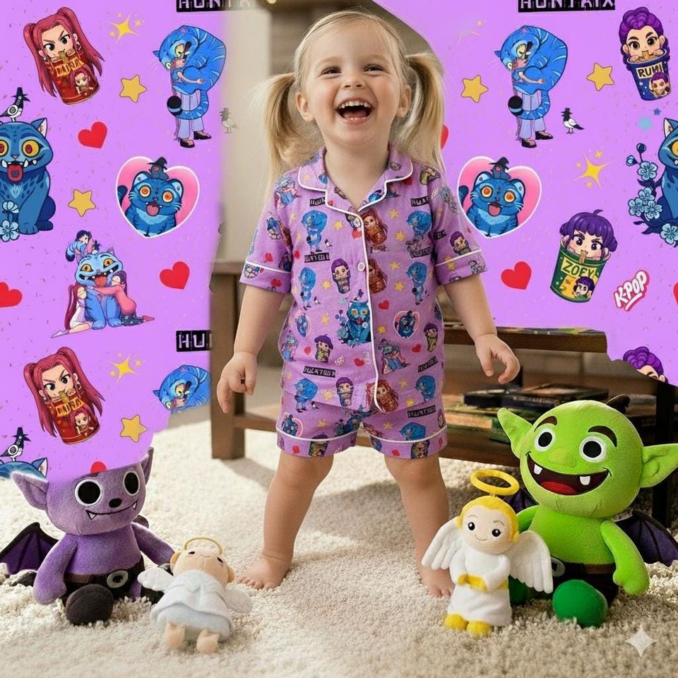 Kpop Character Pajama Set with Pocket