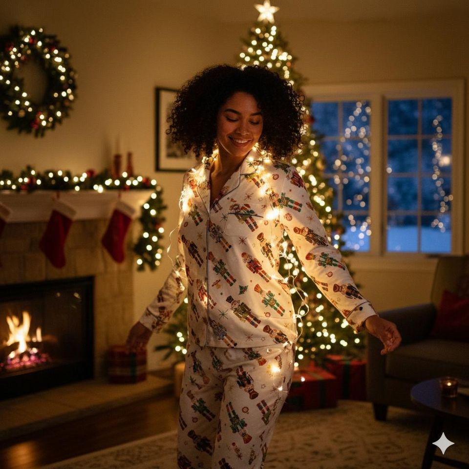 Nutcracker Christmas Pajama Set with Pocket