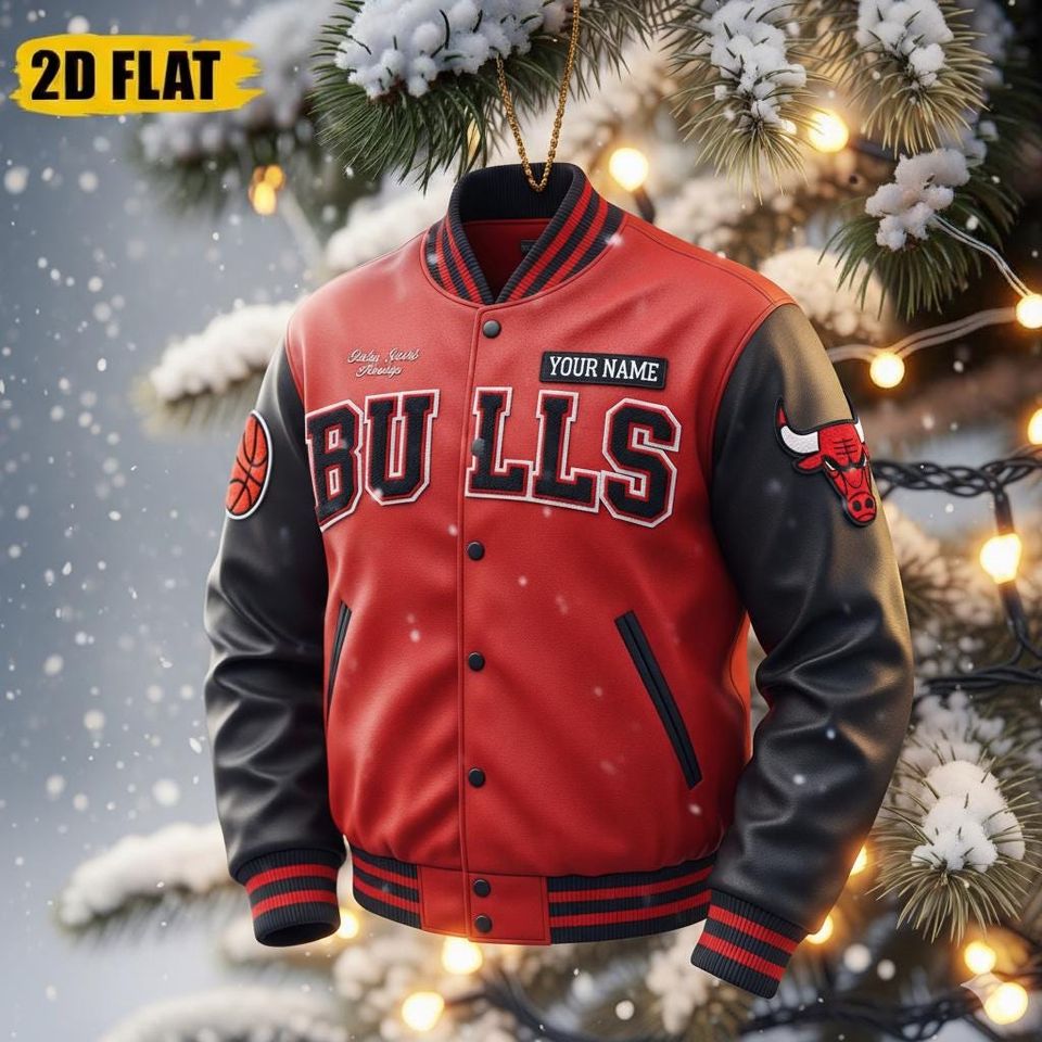 Personalized Varsity Jacket Christmas Ornament: Custom Acrylic Basketball Keepsake