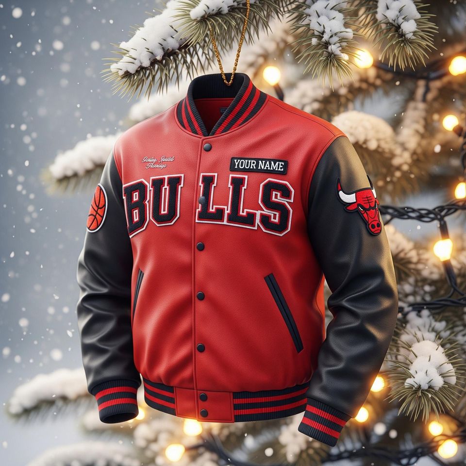 Personalized Varsity Jacket Christmas Ornament: Custom Acrylic Basketball Keepsake