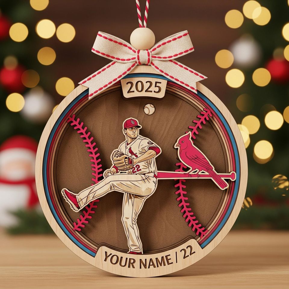 Personalized St. Louis Cardinals Ornament 2025: Custom Baseball Fan Gift