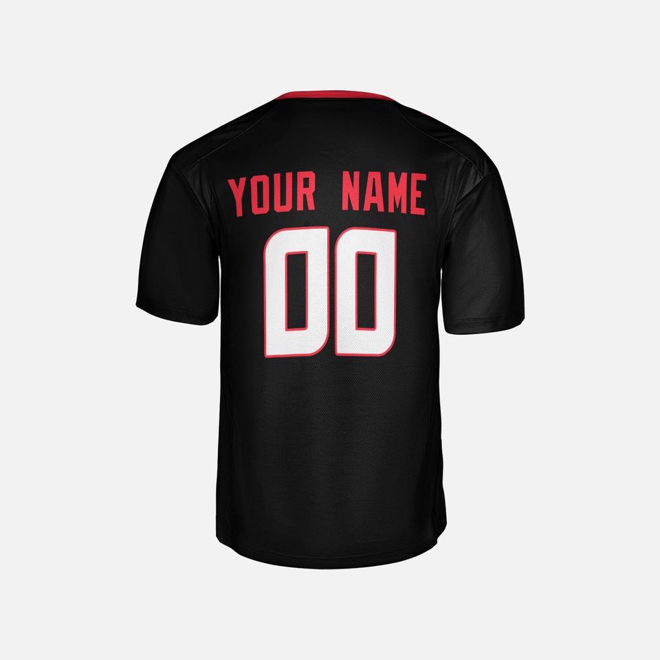 Custom Houston Texans Football Jersey, Black, Adult Sizes