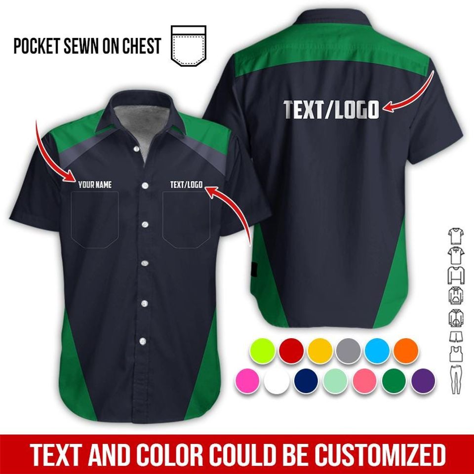 Custom No Pocket Basic Work Shirt: Personalized Workwear  Uniform