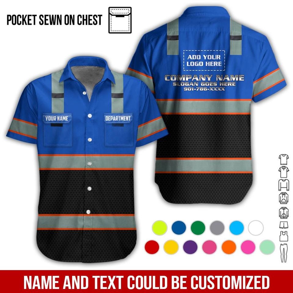 Custom Workwear Shirt | Personalized Uniform, All Over Print