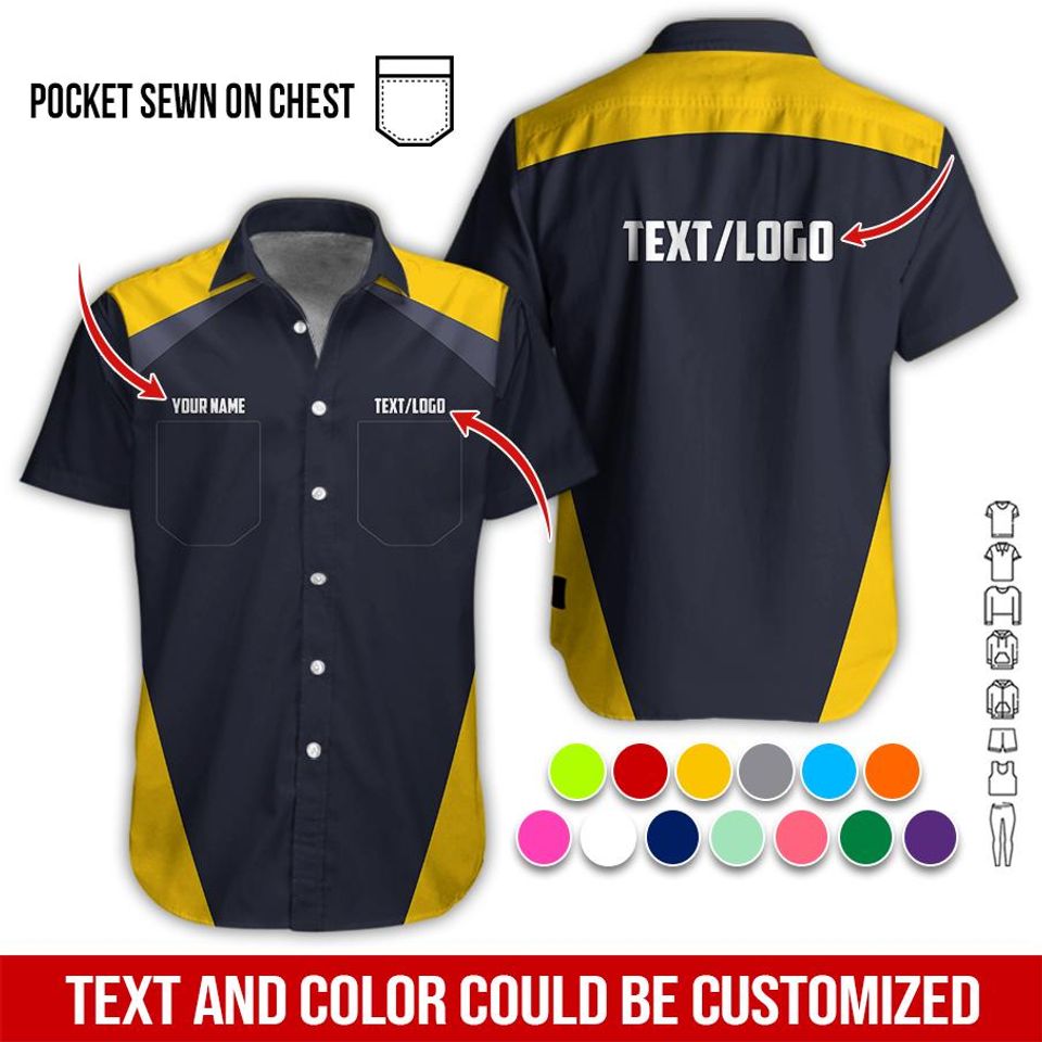 Custom No Pocket Basic Work Shirt: Personalized Workwear  Uniform