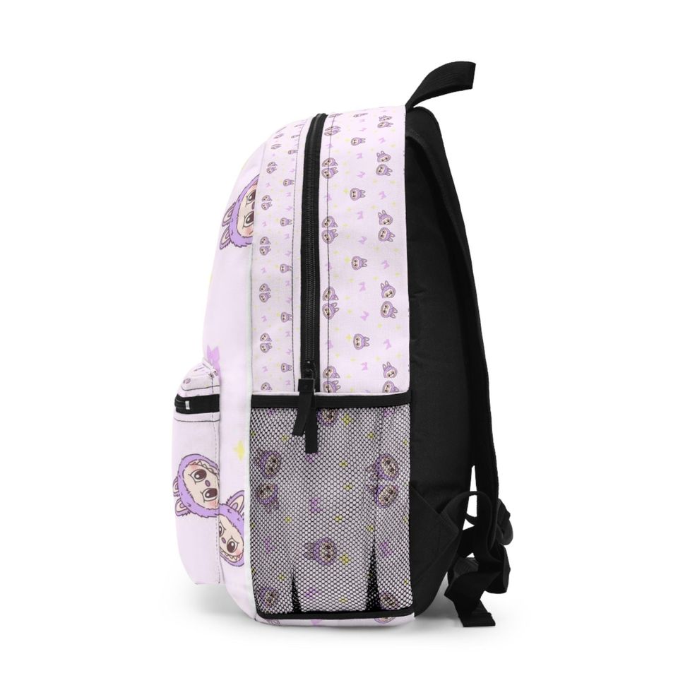 Cute Bunny Pattern Backpack | Pastel Purple Kids School Bag