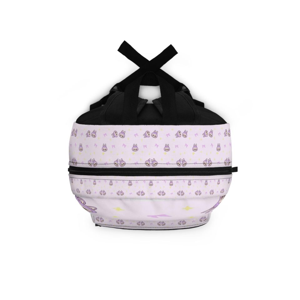Cute Bunny Pattern Backpack | Pastel Purple Kids School Bag