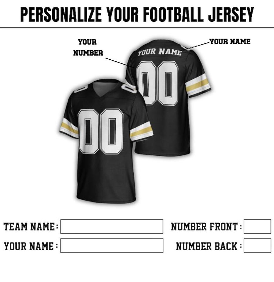 Personalized Football Jersey: Custom Team Name & Number, Game Day Outfit