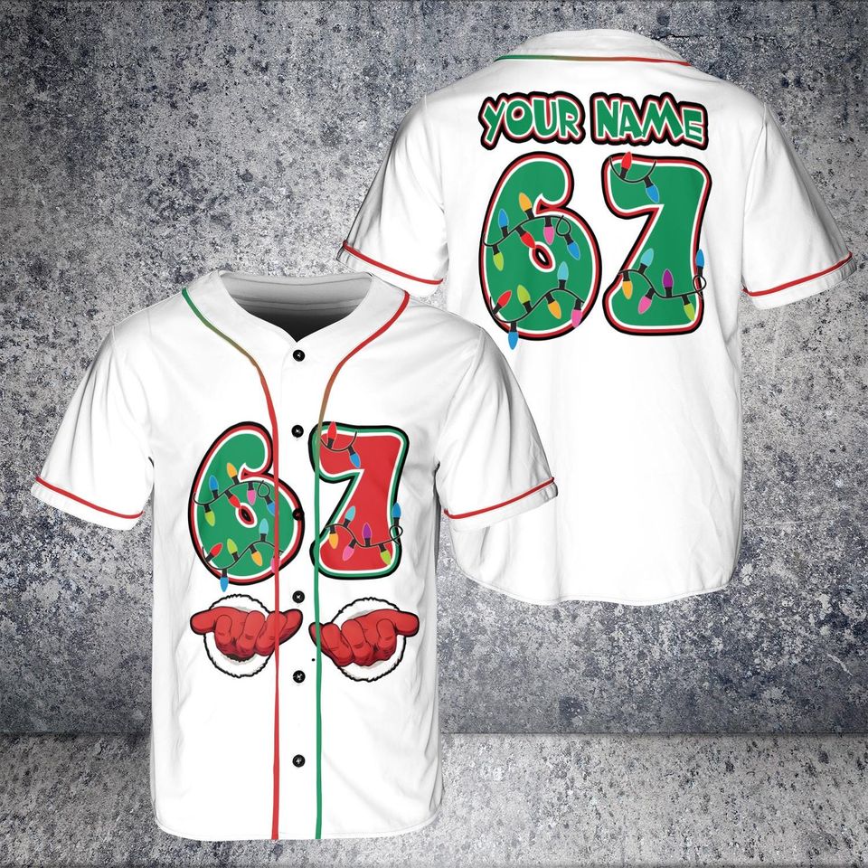 Custom Christmas Baseball Jersey, Holiday Team Uniform