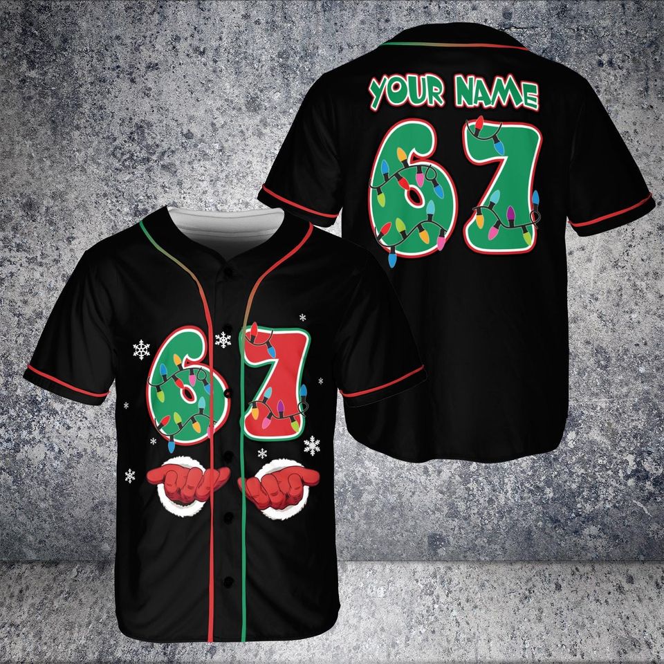 Custom Christmas Baseball Jersey, Holiday Team Uniform
