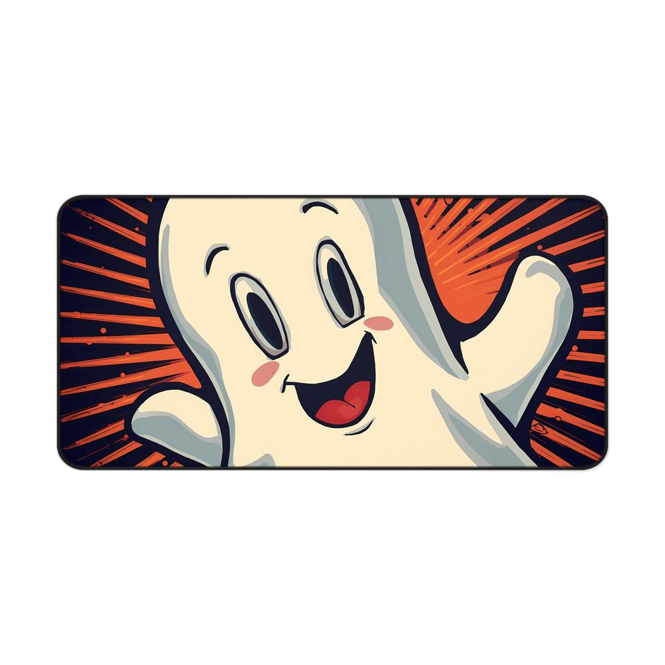 Ghostly Fun Halloween Desk Mat: Playful Workspace Decor