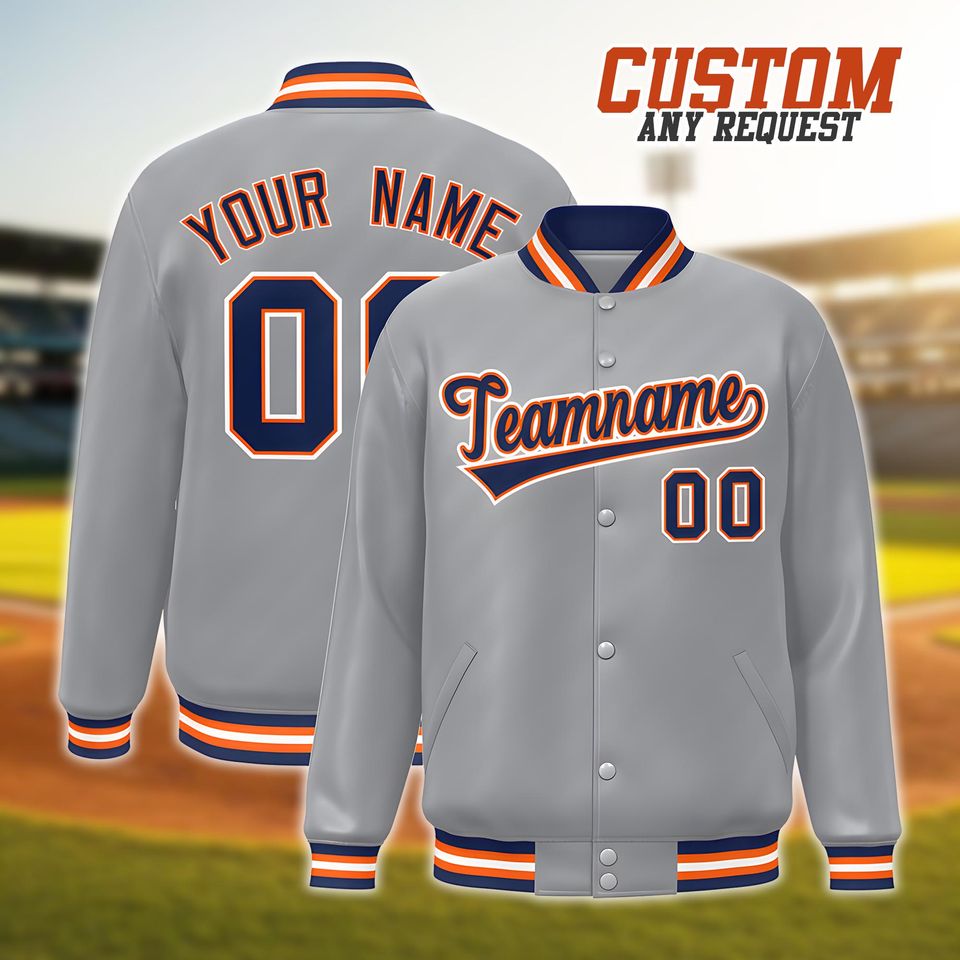 Custom Colorful Varsity Baseball Jacket, Personalized Team Name & Number Letterman Bomber Gift for Him Her.