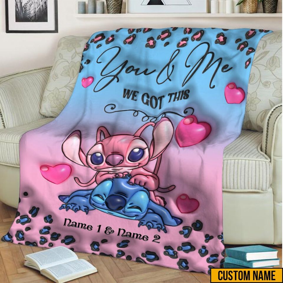 Lilo And Stitch Blanket, Disney Stitch And Angel Blanket