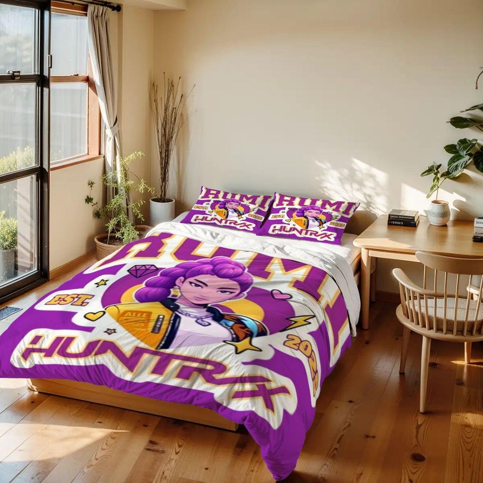 Huntrix Rumi Mira and Zoey Bedding Sets