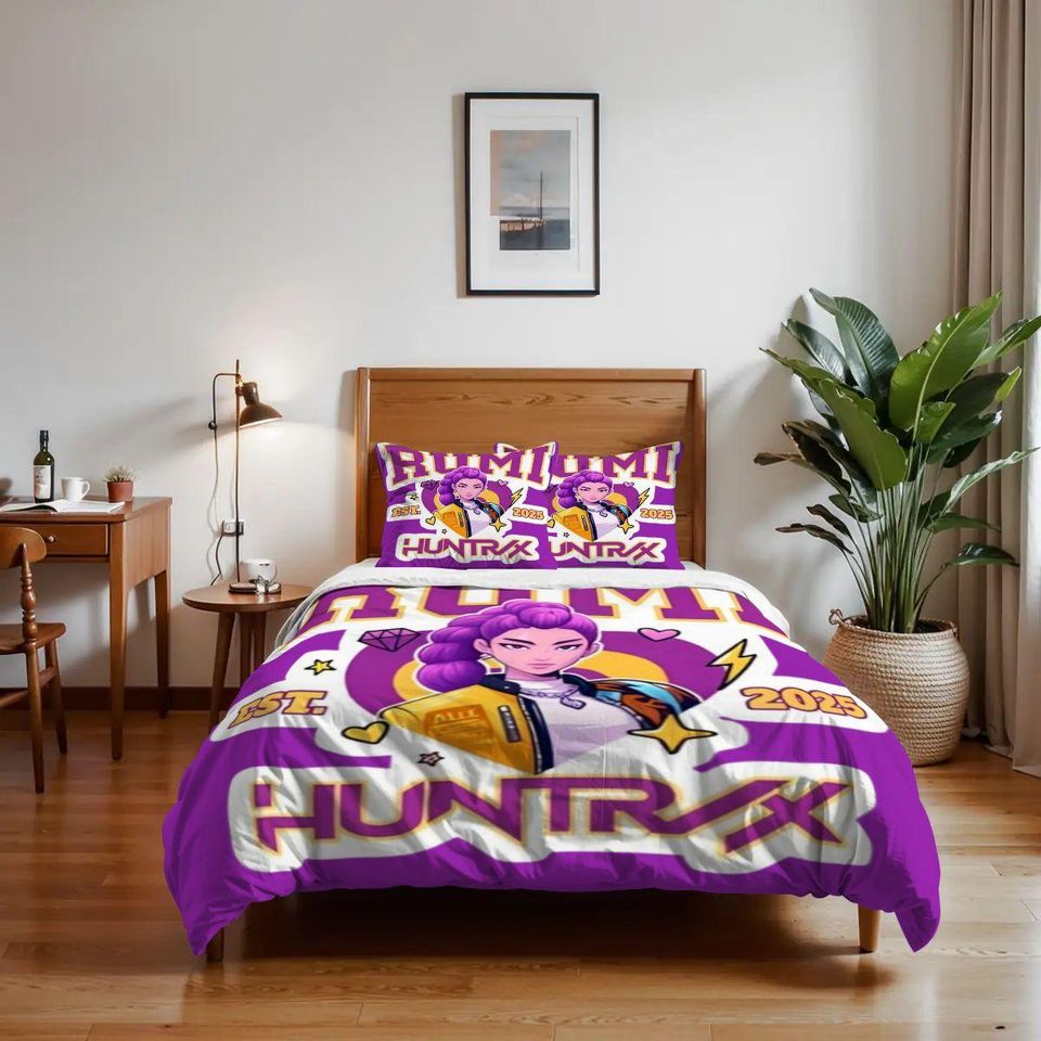Huntrix Rumi Mira and Zoey Bedding Sets
