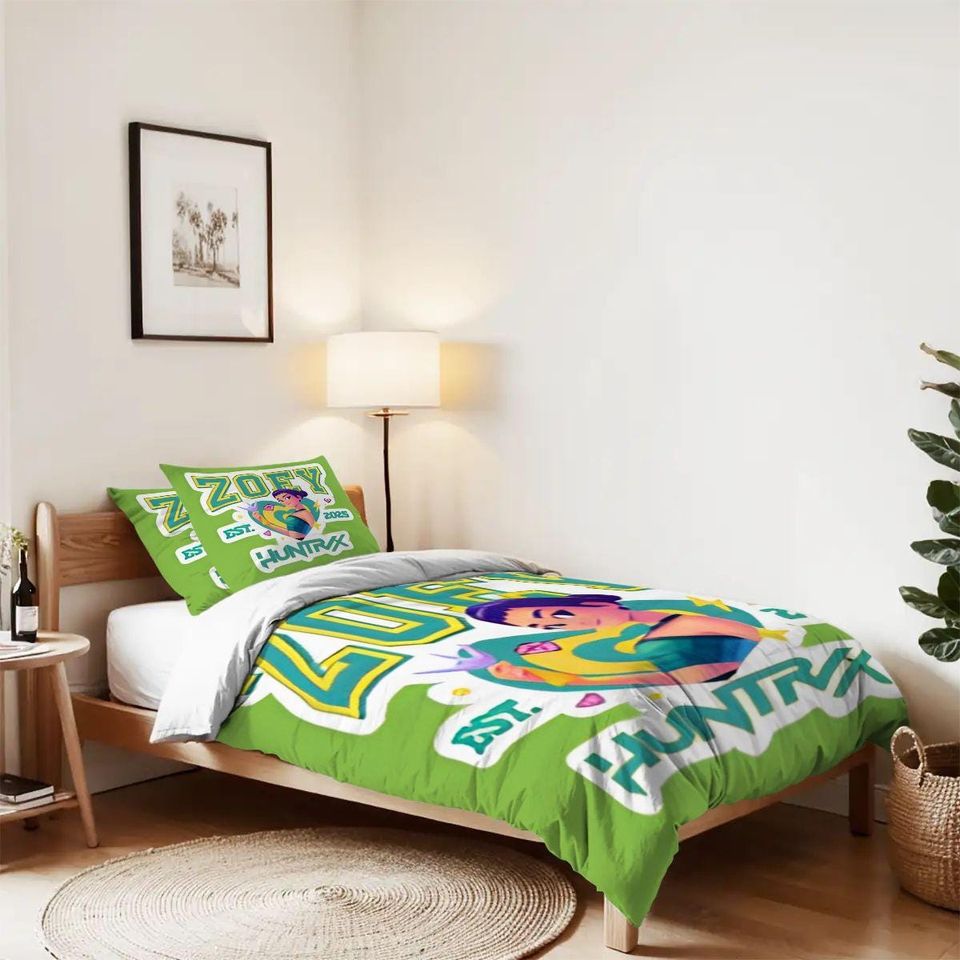 Huntrix Rumi Mira and Zoey Bedding Sets