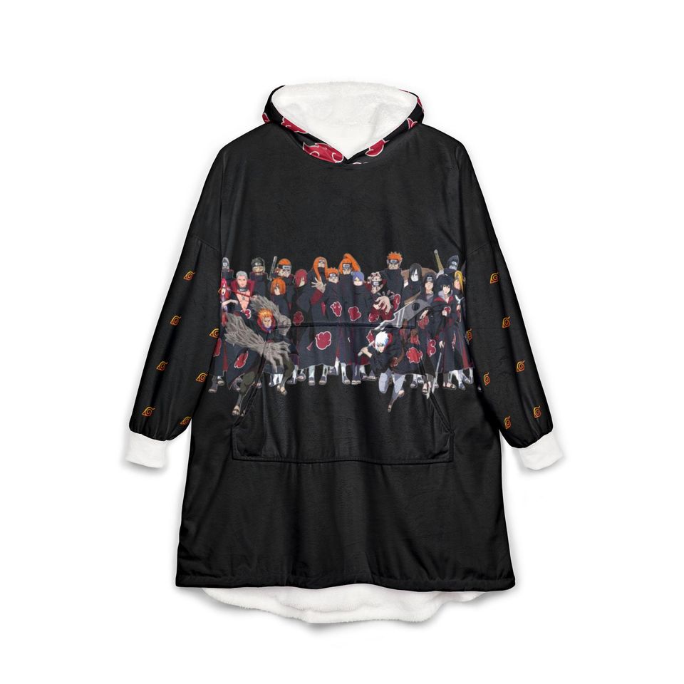 Narutoo-Akatsuki-Cozy Anime Hooded Blanket