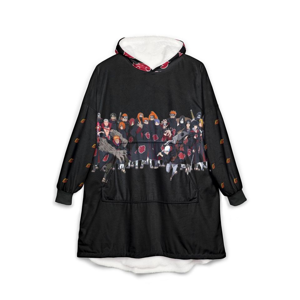 Narutoo-Akatsuki-Cozy Anime Hooded Blanket