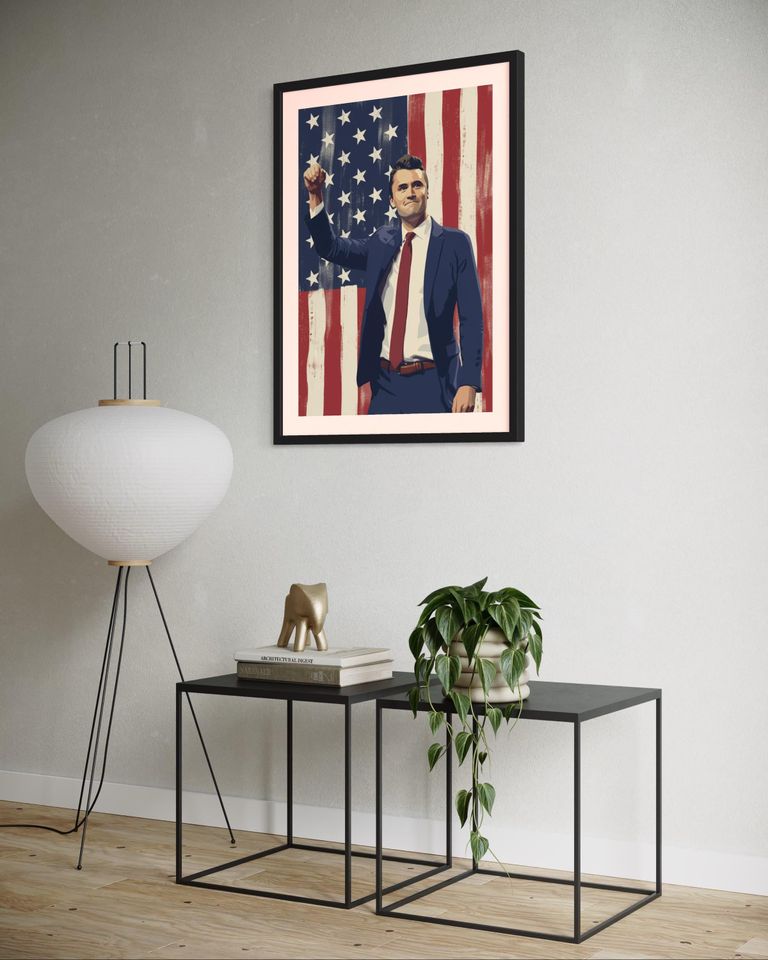 Charlie Kirk Tribute Poster - American Freedom