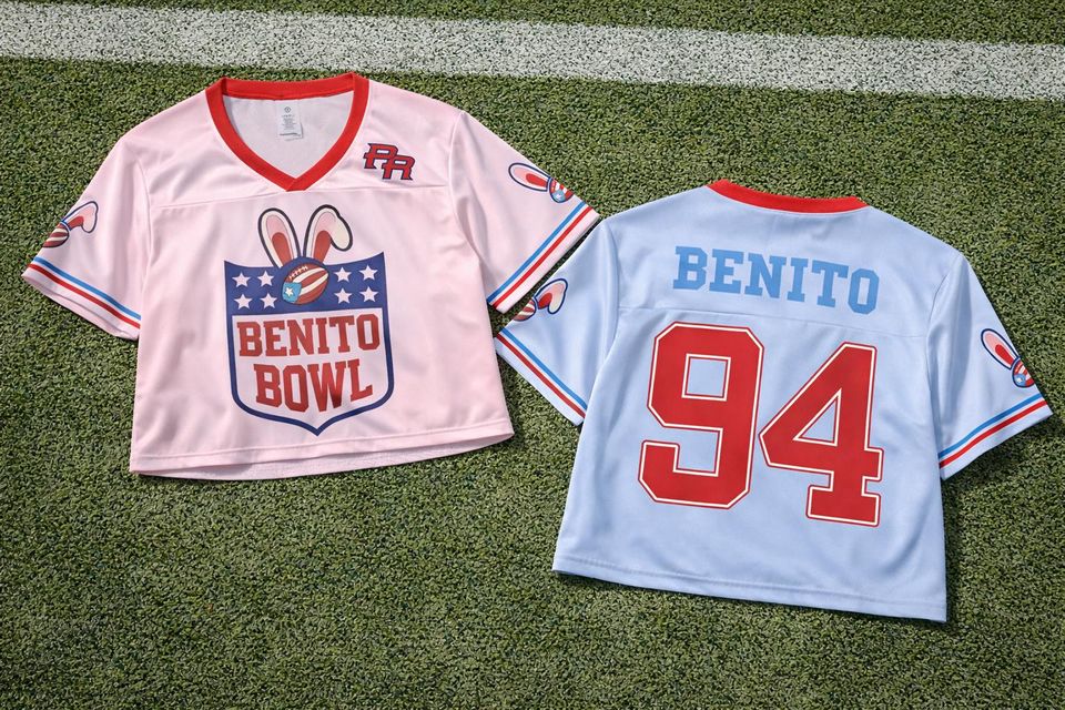 Oversized Benito 94 Mesh Croptop Jersey, Half Time Show Mesh Croptop Jersey for Women