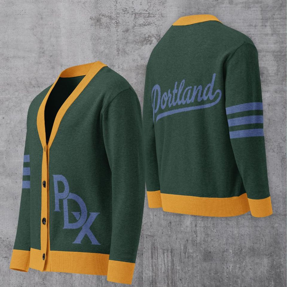 Varsity Cardigan: Portland PNW, Unisex Fit
