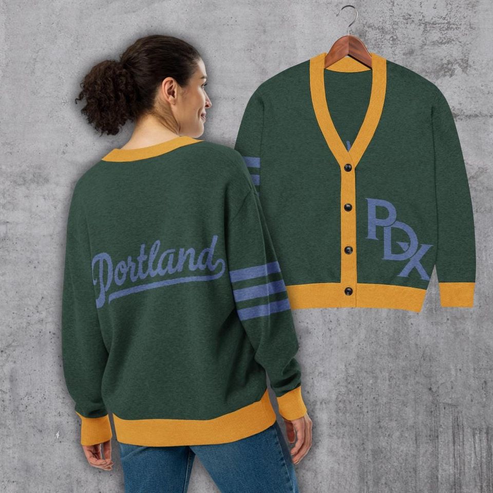 Varsity Cardigan: Portland PNW, Unisex Fit