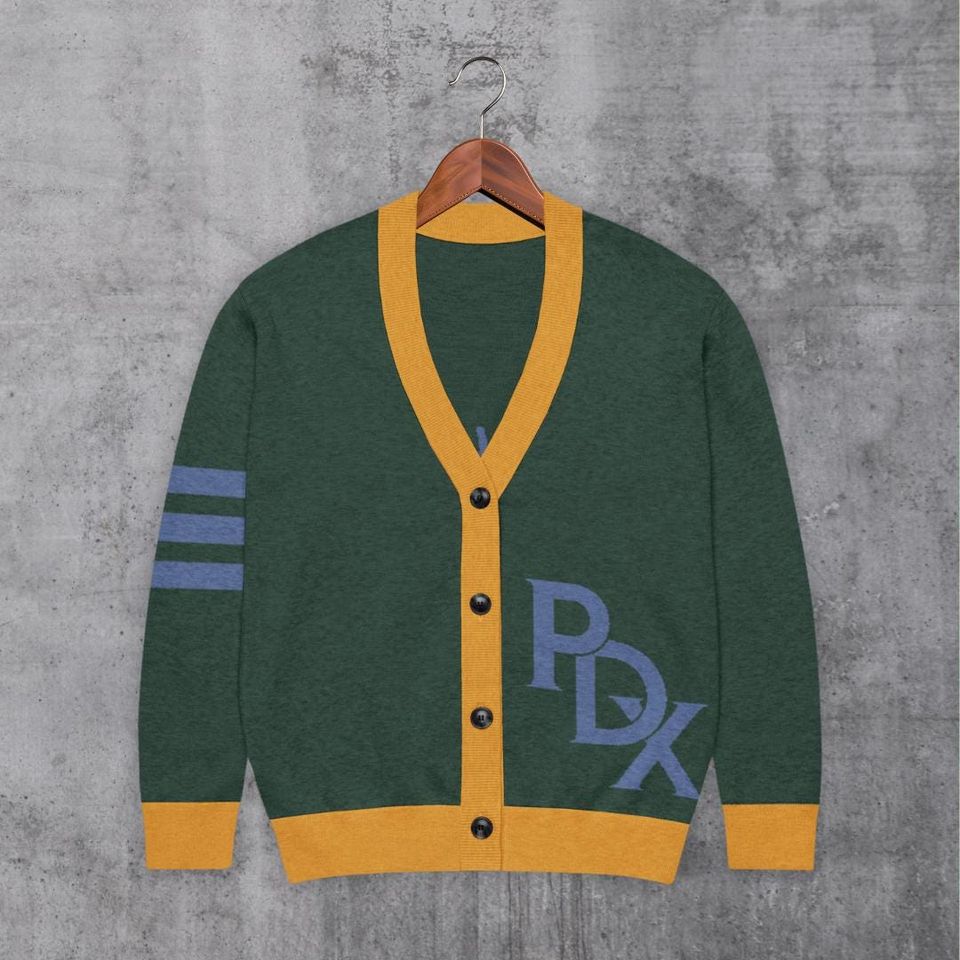 Varsity Cardigan: Portland PNW, Unisex Fit