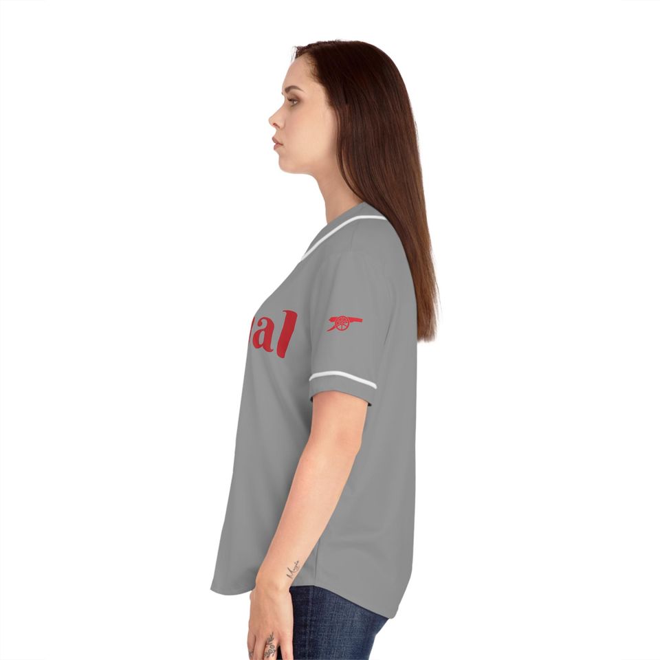 Grey Arsenal Baseball Jersey