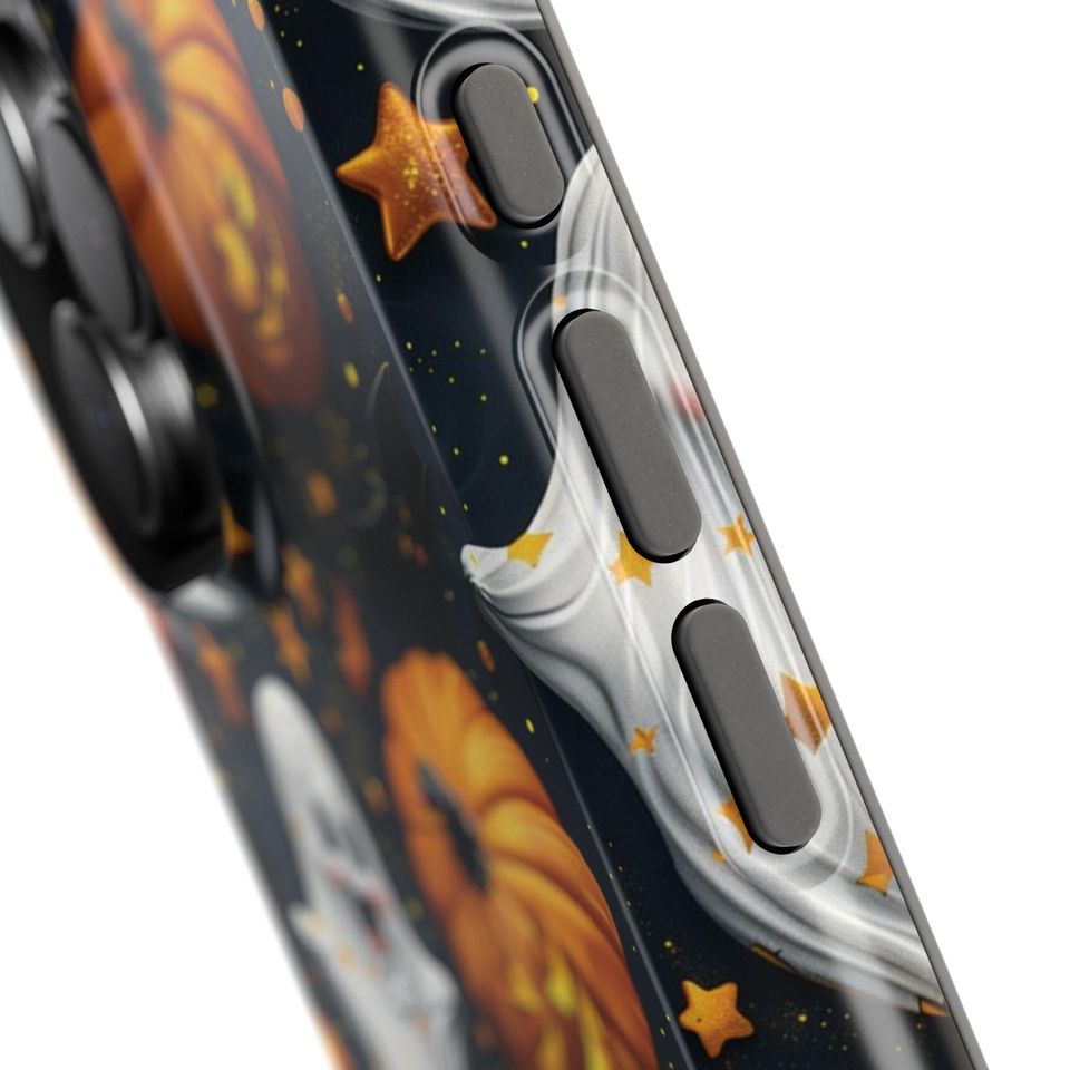Personalized Halloween iPhone Case: Spooky Ghosts, Pumpkins, MagSafe Tough Cover