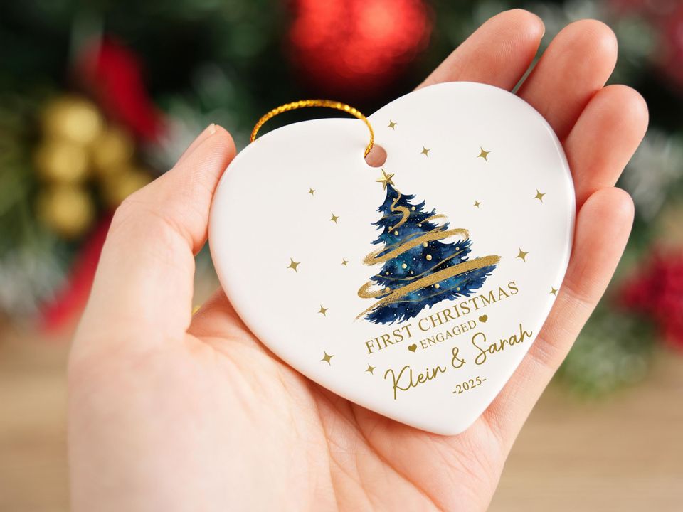 Personalized Christmas Ornaments,Custom Hanging Christmas Ornaments,Personalised New Home Bauble,Ceramic Xmas Tree Decoration,Christmas Gift
