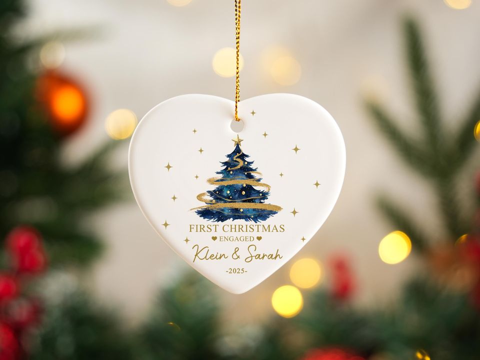 Personalized Christmas Ornaments,Custom Hanging Christmas Ornaments,Personalised New Home Bauble,Ceramic Xmas Tree Decoration,Christmas Gift