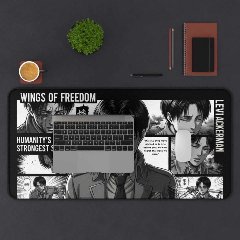 Levi Ackerman Desk Mat - Manga Art Desk Accessory