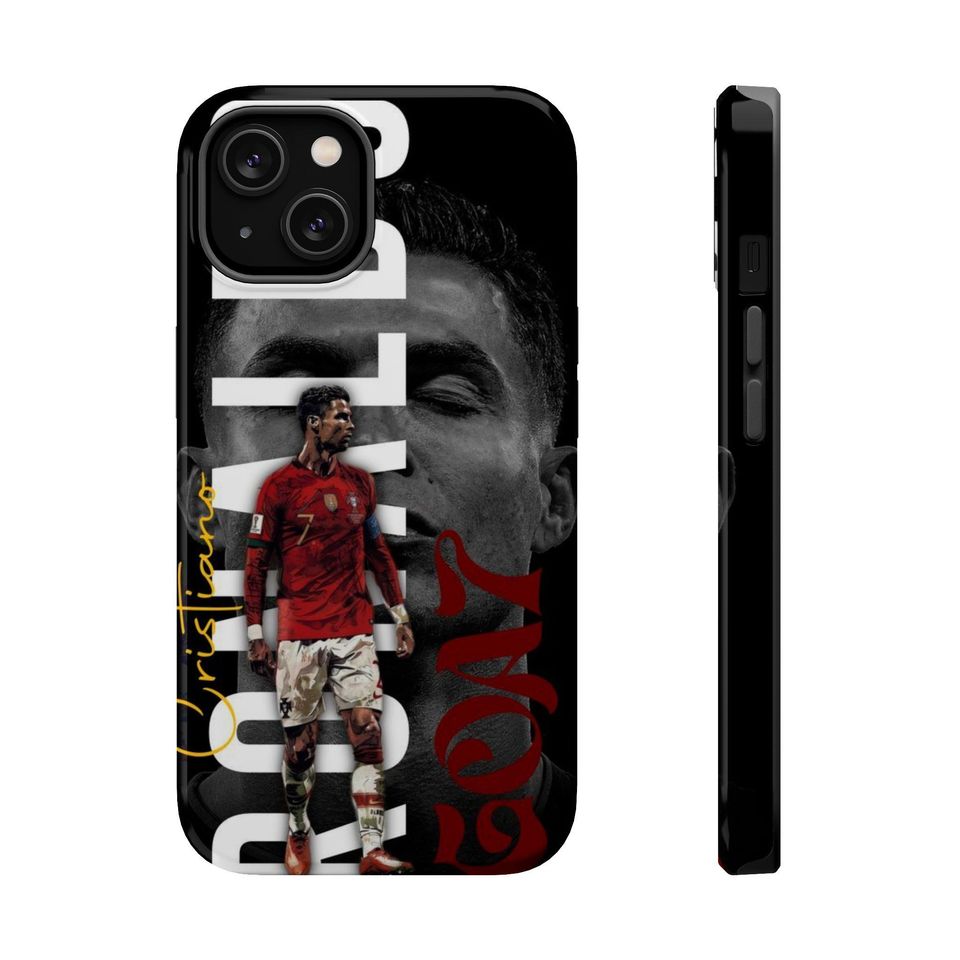 Cristiano Ronaldo Tough iPhone Case, Personalized Football for Fans