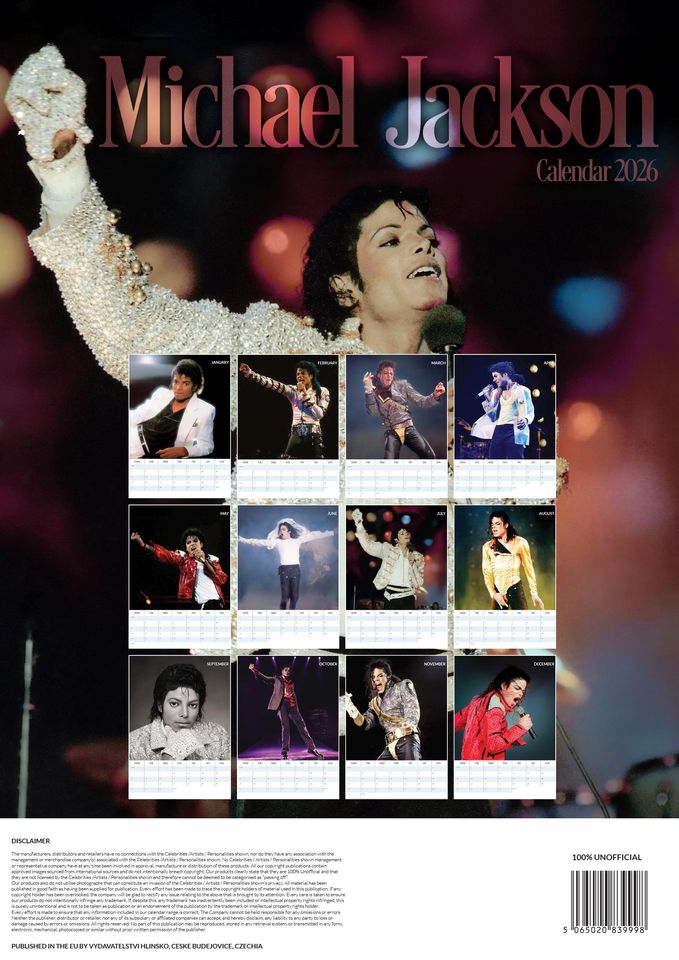 Michael Jackson 2026 Calendar