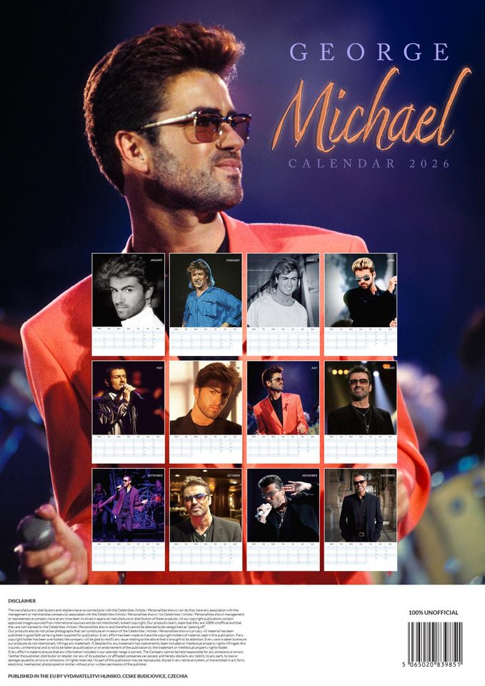 George Michael 2026 Calendar