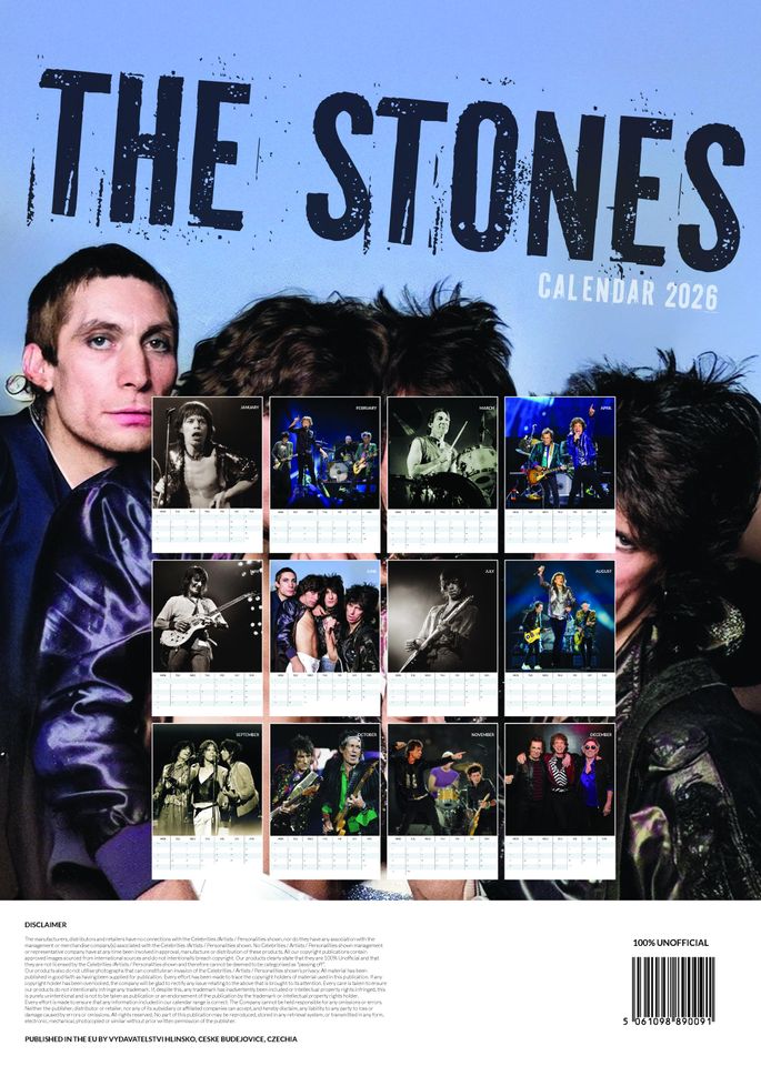 The Stones 2026 Vertical Wall Calendar