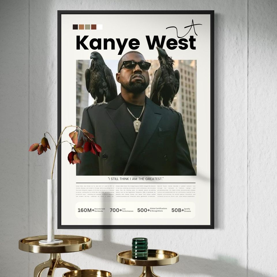 Kanye West Wall Art - Music Studio Vertical Poster