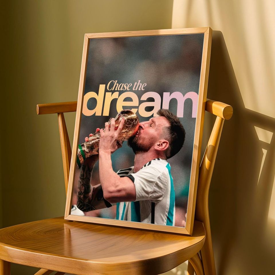 Motivational Poster Messi World Cup