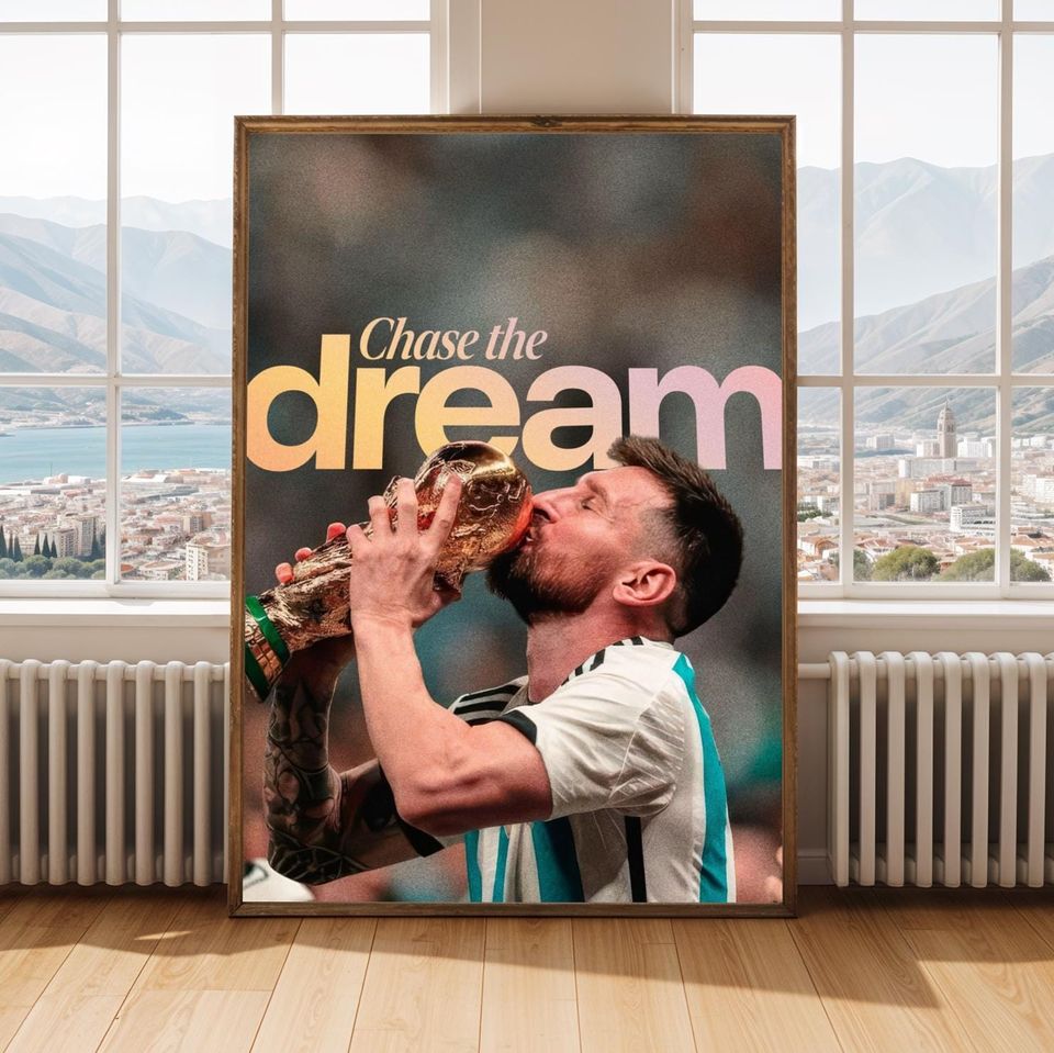 Motivational Poster Messi World Cup