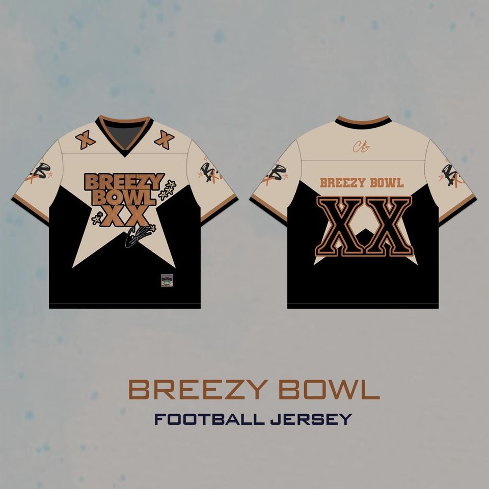 Breezy BOWL XX Jersey, RnB Merch, Chris Fan Club Apparel, Breezy Tour Jersey, 2025 Tour Shirt