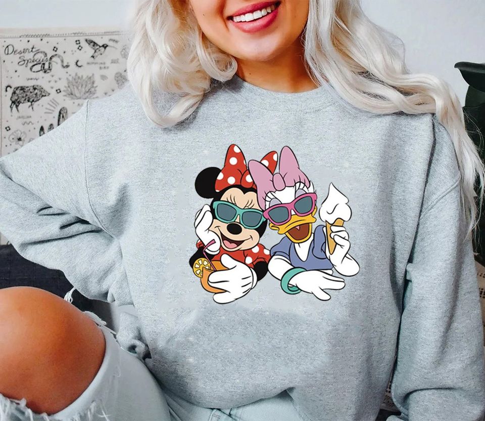 Minnie and Daisy Sweatshirt, Disney Sweatshirt