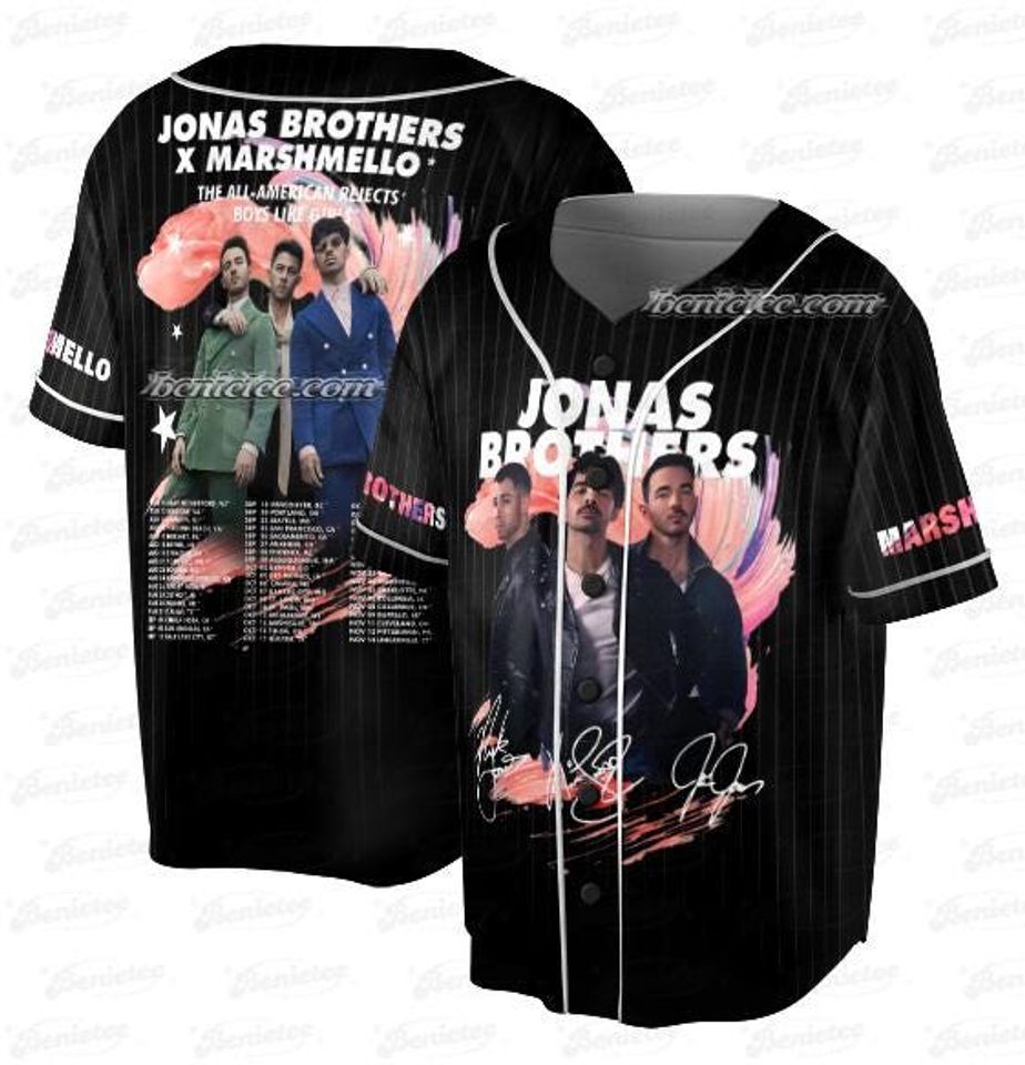 Jonas Bros 20th Anniversary Tour 2025 Baseball Jersey