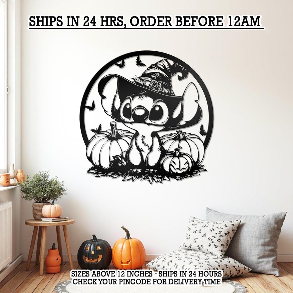 Halloween Metal Sign: Spooky Ohana Decor