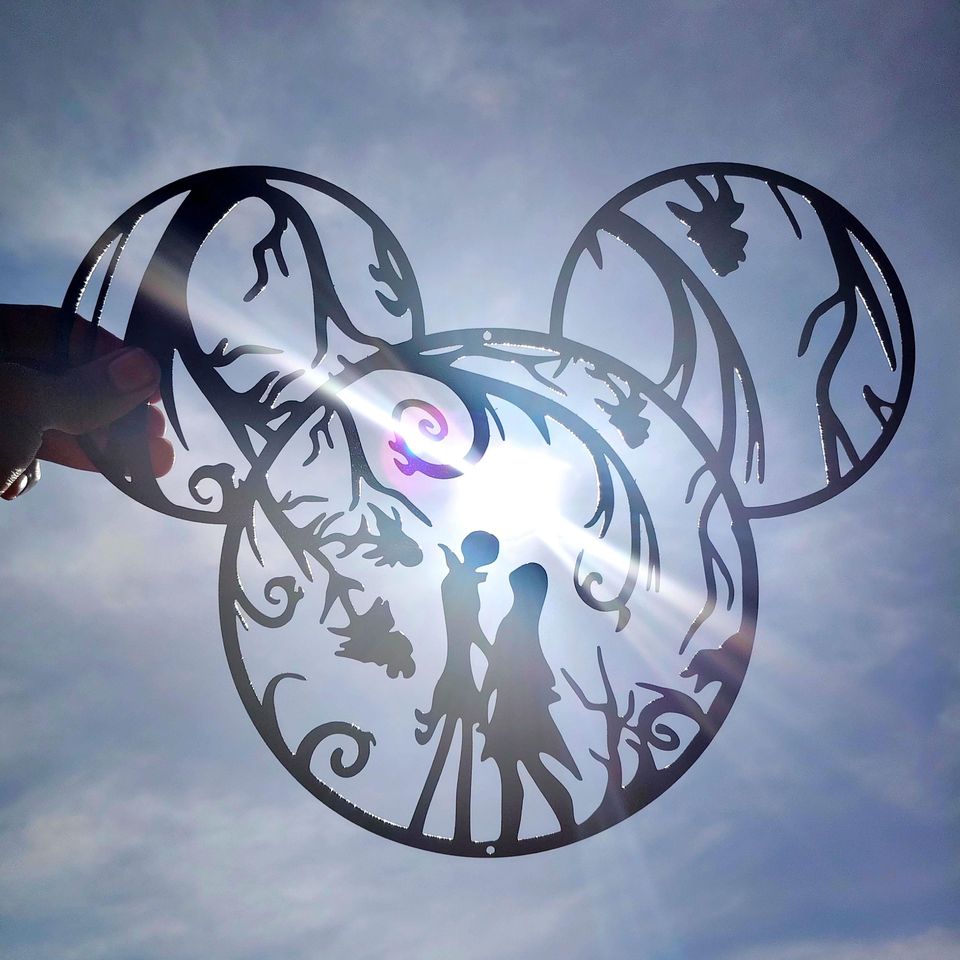 Jack and Sally Metal Sign: Gothic Halloween Home Decor