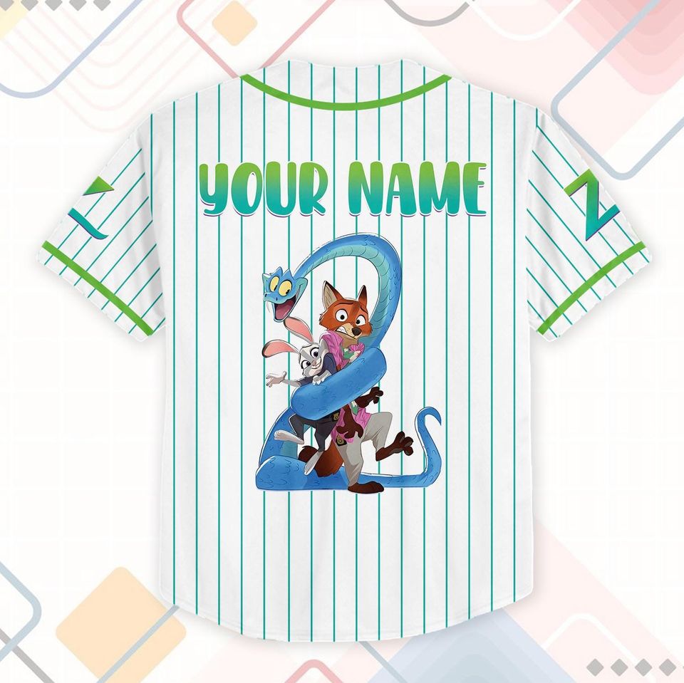 Custom Nick Wilde Zootopia Baseball Jersey, Disney Nick Wilde Jersey Shirt